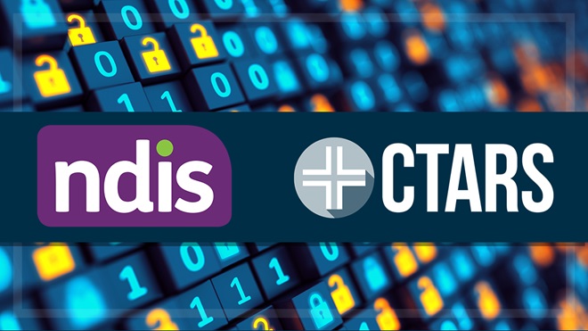 ndis and ctars logos with binary blocks